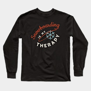 Snowboarding is My Therapy Long Sleeve T-Shirt